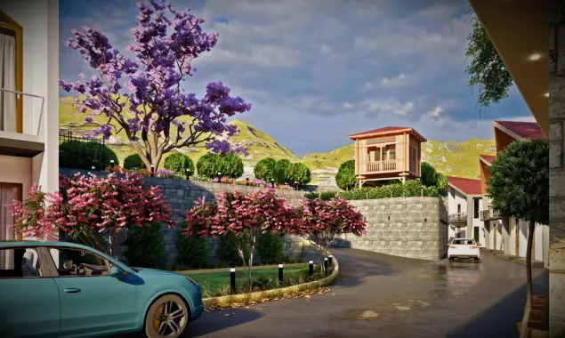 Urban Arbor Pangot resort exterior – artistic impression